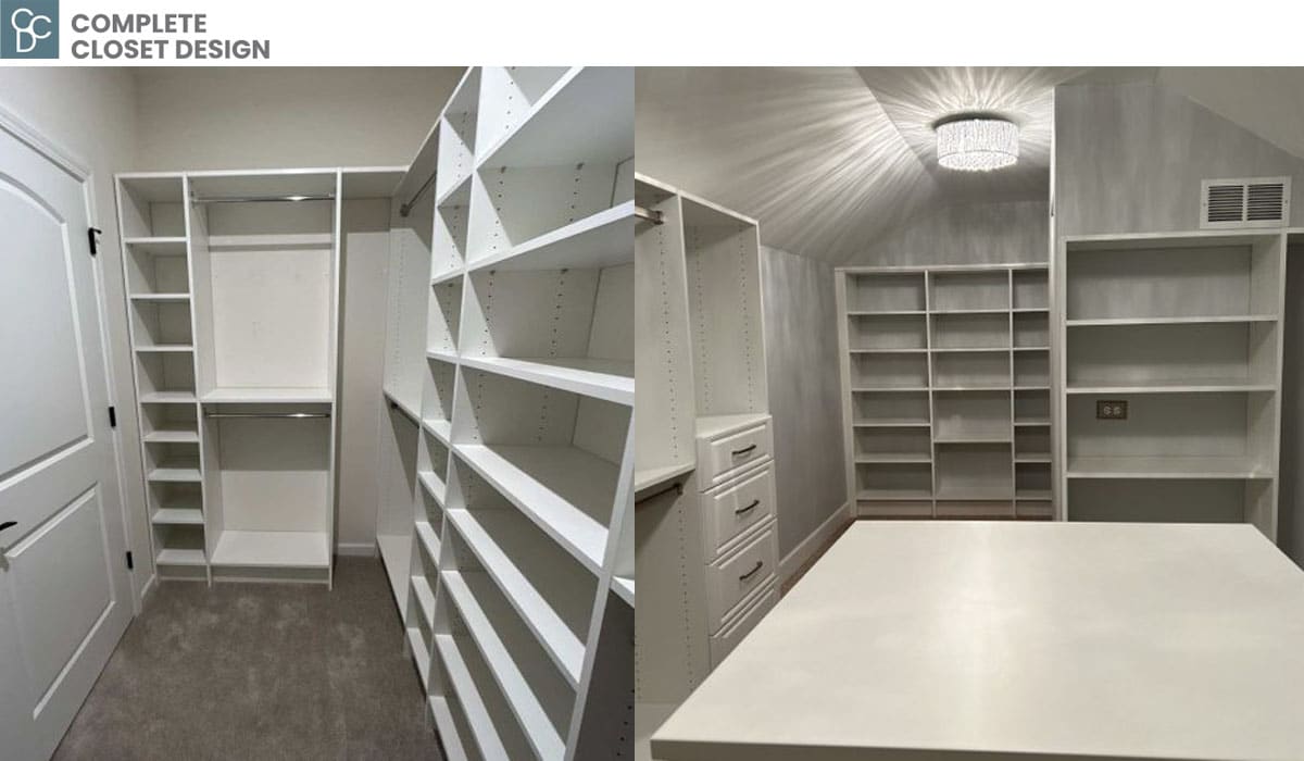 Custom cabinets and shelves. Innovative storage solutions by Complete Closet Design.