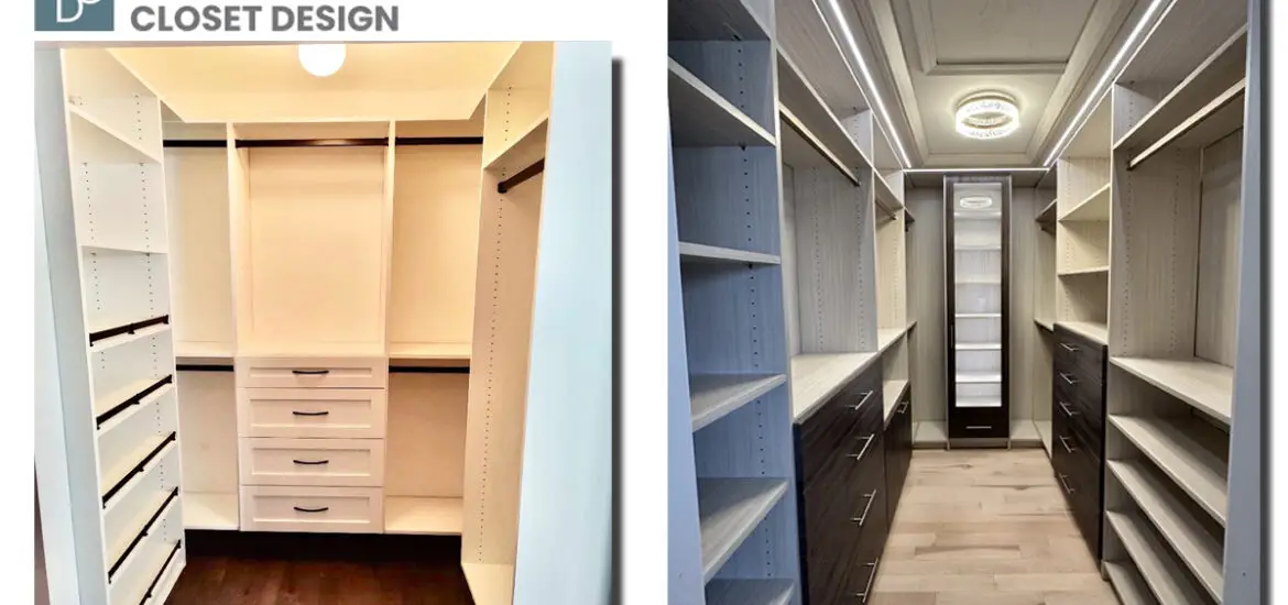 Small Walk-in Closets with reach-in closet designs in the house.