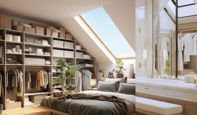 Reach-In Closets and cabinets near the bedside for smart storage solutions
