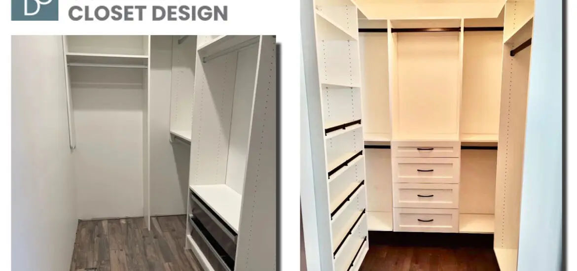 Small closets and drawers for organization in small rooms.